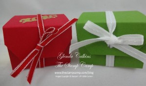 Angled Tag Topper Punch Treat boxes