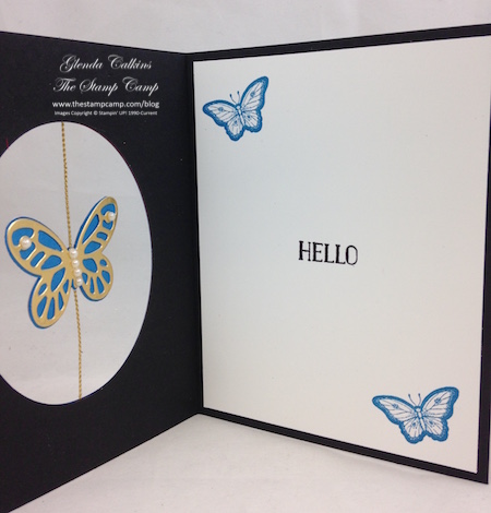 inside butterfly card