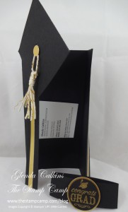 Inside Blue Ribbon Graduation gift card holder or money holder