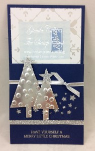 Silver Trees Gift Card Holder