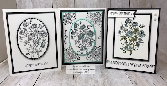 Clean and Simple stamping with a pop of color can be so pretty and doesn't take all the much effort. The classic look of Black and White is very classy and elegant. Details: www.thestampcamp.com #stampinup #veryvintage #thestampcamp #stamp #craft