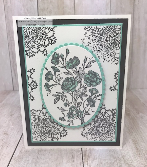 Clean and Simple stamping with a pop of color can be so pretty and doesn't take all the much effort.  The classic look of Black and White is very classy and elegant.  Details: www.thestampcamp.com #stampinup #veryvintage #thestampcamp #stamp #craft