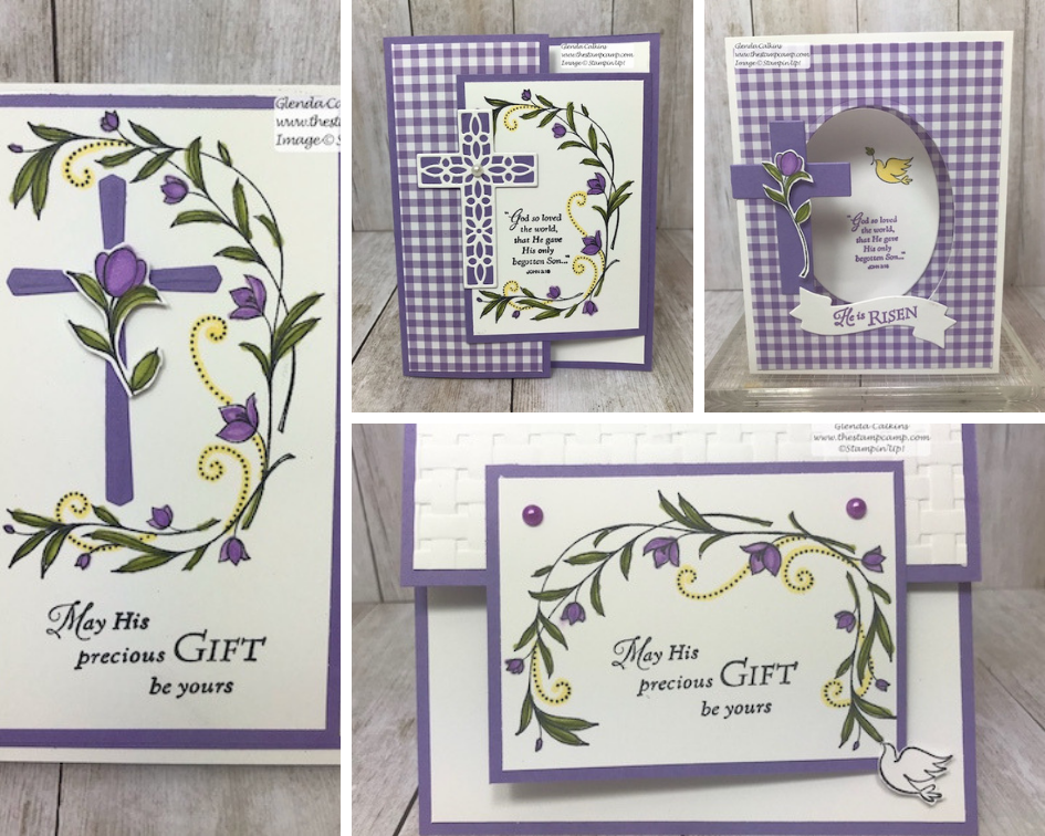 His Grace and the Cross of Hope framelits pair well together and is my featured stamp set for March. Details on my blog: www.thestampcamp.com #stampinup #thestampcamp #Easter #cards