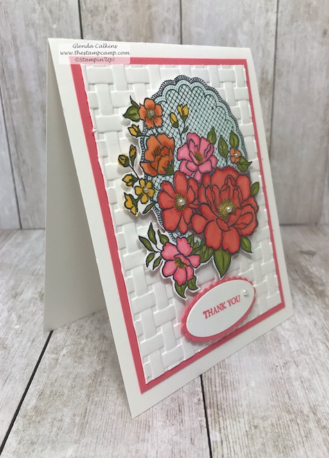 Multi-colored Lovely Lattice using the Blends from Stampin' Up!  The Lovely Lattice stamp set is free with a min. $50.00 order.  See my blog for details: www.thestampcamp.com Deal ends March 2019 #thestampcamp #stampinup #saleabration