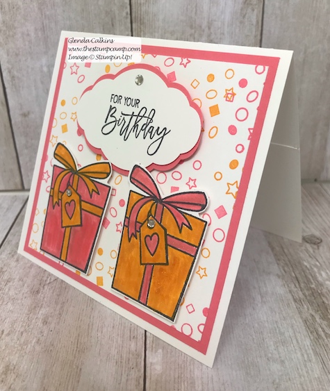 Here's a fun gift card holder created using the Painting with Shimmer Paint technique.  Details on my blog: www.thestampcamp.com #stampinup #thestampcamp #shimmerpaint #techniques