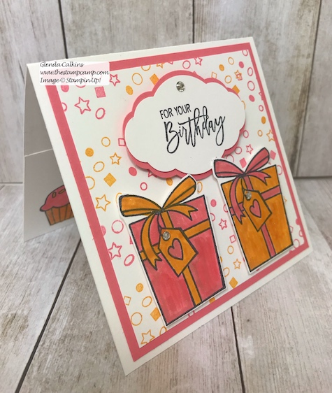 Here's a fun gift card holder created using the Painting with Shimmer Paint technique.  Details on my blog: www.thestampcamp.com #stampinup #thestampcamp #shimmerpaint #techniques