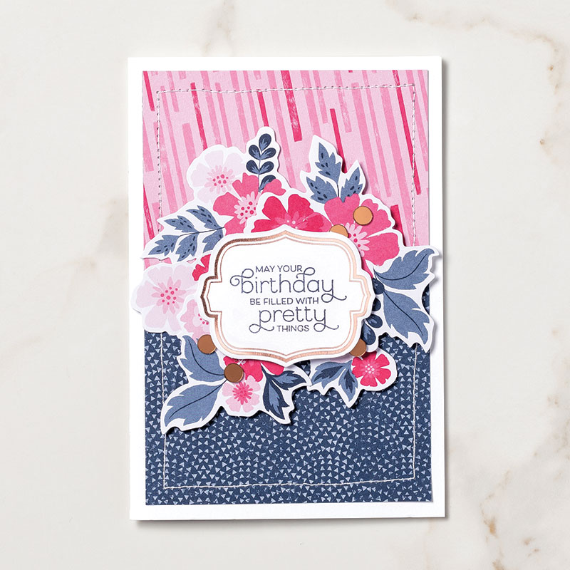 This is a different type Kit from Stampin' Up! You can create boxes, bags, cards or scrapbook pages using this kit. Details on my blog: www.thestampcamp.com #cardkit, #stampinup #thestampcamp
