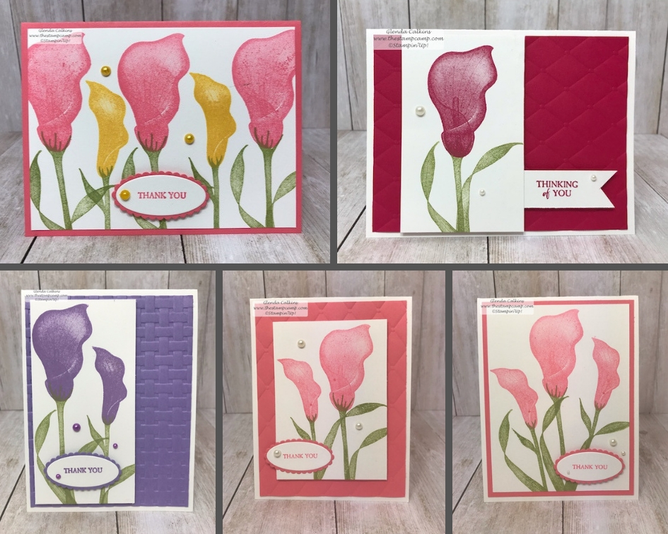 Lasting Lily stamp set from Stampin' Up! This was a Sale-a-bration stamp set which I'm giving away on my blog: www.thestampcamp.com #stampinup #thestampcamp #glendasblog #saleabration