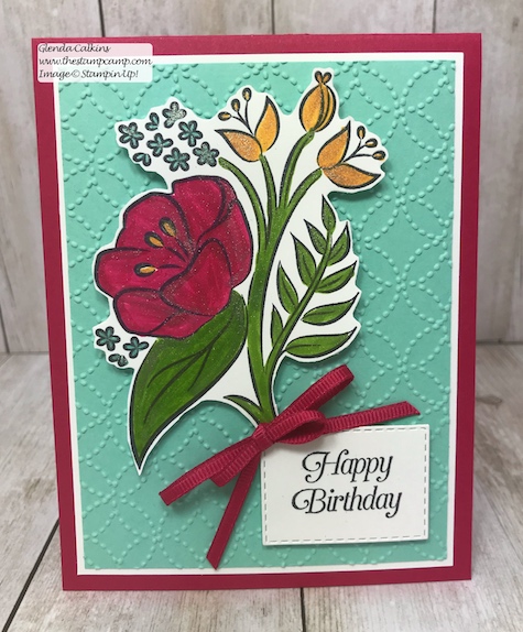 Using Shimmer Paint to color in your stamped images. Supplies can be purchased on my blog: www.thestampcamp.com #stampinup #thestampcamp #glendasblog #shimmerpaint