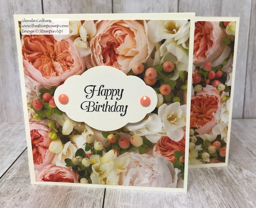 Let the beauty of the Designer Series Papers be the focal point and do the work for your cards.  Visit my blog: www.thestampcamp.com #thestampcamp #stampinup #wedding #handmadecards