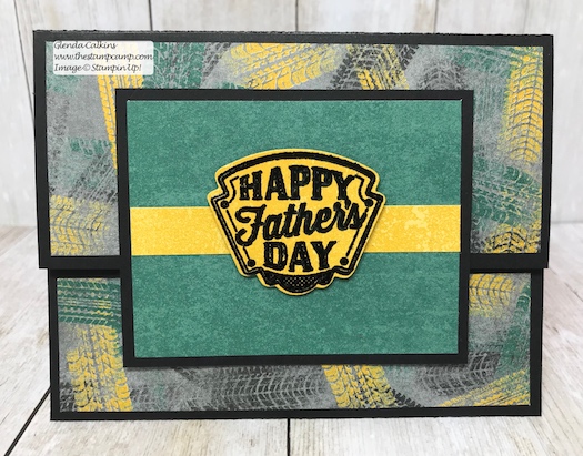 This is my featured stamp set for May Geared Up Garage. Each card is also a gift card holder; great for Father's Day or Birthday's. Details on my blog: www.thestampcamp.com #garagegear #stampinup #thestampcamp #masculine #giftcardholder