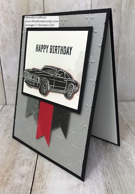 This is my featured stamp set for May Geared Up Garage from Stampin' UP! Great for Father's Day or Birthday's. Details on my blog: www.thestampcamp.com #garagegear #stampinup #thestampcamp #masculine #birthday