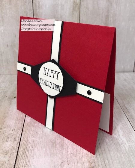It's Graduation Month; time for those gift card holders.  Details can be found on my blog: www.thestampcamp.com Video on my YouTube channel "the stamp camp" #stampinup #giftcardholder #graduation #thestampcamp
