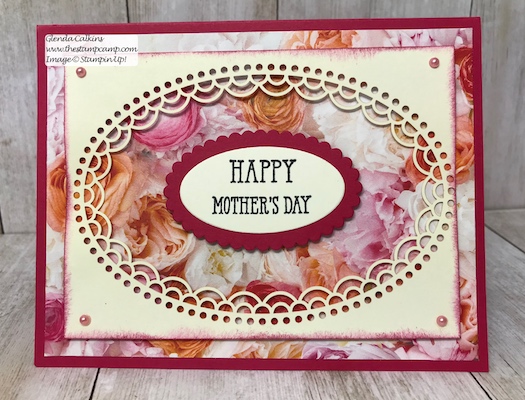 This intricate paper is part of the Delightfully Detailed Laser-Cut Specialty papers from Stampin' Up! Details on my blog: www.thestampcamp.com #mothersday, #stampinup #thestampcamp #handmadecards