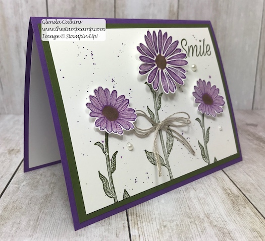 This is my featured stamp set for June it is the New Daisy Lane Bundle and I also added the Daisy punch. The bundle has the smaller Daisy punch in it. Details on my blog: https://wp.me/p59VWq-a7Y . #stampinup #thestampcamp #daisylane