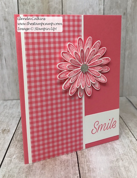 This is my featured stamp set for June it is the New Daisy Lane Bundle and I also added the Daisy punch. The bundle has the smaller Daisy punch in it. Details on my blog: https://wp.me/p59VWq-acu #stampinup #thestampcamp #daisylane #stamps