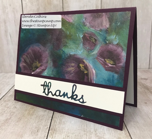This gorgeous print is from the Perennial Essence Designer Series Paper pack from Stampin' Up! You can find all the details on my blog here: https://wp.me/p59VWq-a9e #stampinup #thestampcamp #glendasblog #printedpaper #perennialessence