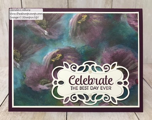 This gorgeous print is from the Perennial Essence Designer Series Paper pack from Stampin' Up! You can find all the details on my blog here: https://wp.me/p59VWq-acc #stampinup #thestampcamp #glendasblog #printedpaper #perennialessence