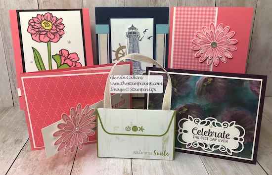 These are the weekly card giveaways for this week. One lucky winner will be getting these cards in the mail this week. Details on my blog here: https://wp.me/p59VWq-acE #stampinup #thestampcamp #weeklycardgiveaway #cards