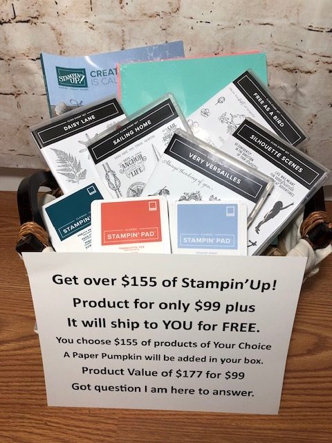 Stampin' Up! Starter Kit options. Choose $155.00 worth of products pay only $99.00. See my Blog post here for details. https://wp.me/p59VWq-aaP #stampinup #thestampcamp #kit