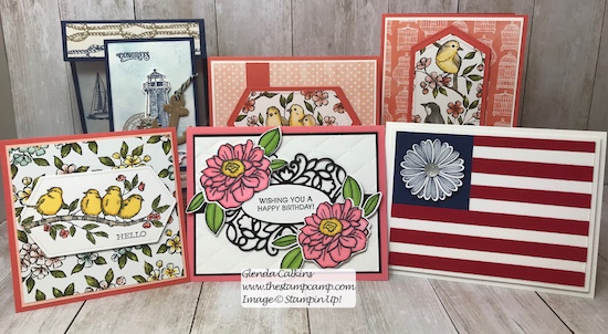 This is this week's cards going out in my weekly card giveaway. Visit my blog for the details: https://wp.me/p59VWq-acU #stampinup #thestampcamp #weeklygiveaway #cards #stamps