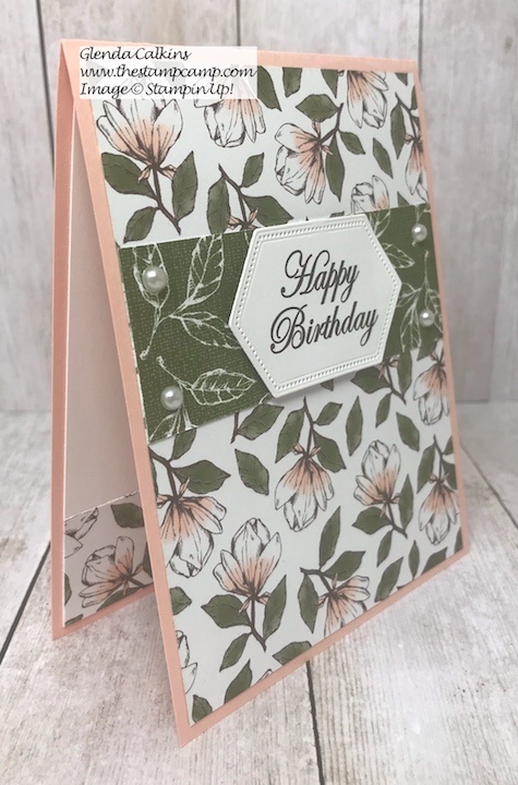 Magnolia Lane Designer Series Papers from Stampin' Up! Tuesday's Tip making the Stitched Nested Labels Dies Smaller. Details on my blog here: https://wp.me/p59VWq-ajM #stampinup #dies #thestampcamp #techniques