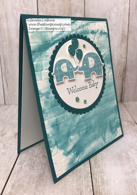 This was the result of Sophia's Marker Smooshing technique we did on Wednesday. She is a natural! Details and video on my blog here: https://wp.me/p59VWq-am9 #stampinup #markers #technique #thestampcamp