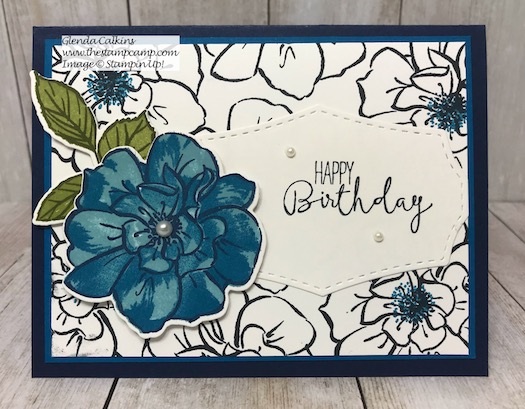 Create your own background printed paper with the To a Wild Rose stamp set from Stampin' Up! Details on my blog here: https://wp.me/p59VWq-aj0 #stampinup #wildrose #thestampcamp #rose