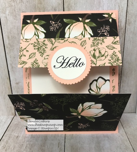 One sheet of 12 x 12 card stock will give you 3 gorgeous double-sided printed cards in no time. Details on my blog here: https://wp.me/p59VWq-anT #stampinup #thestampcamp #magnolialane #printedpapers