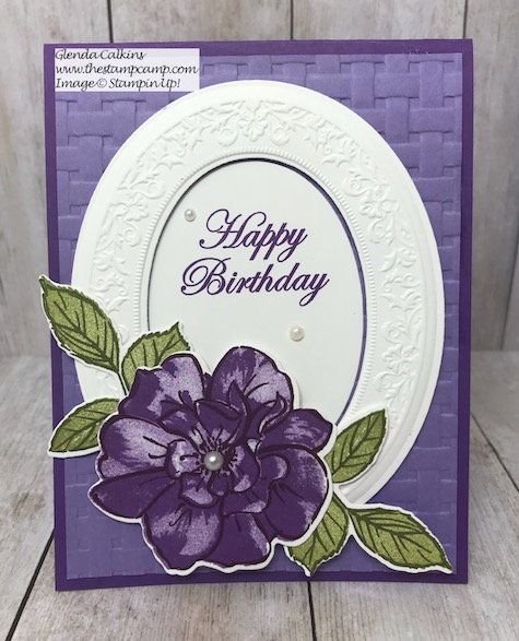 This is the last Bonus Card to my featured stamp set "To A Wild Rose Bundle" from Stampin' Up! Details can be found on my blog here: https://wp.me/p59VWq-amN  #stampinup #Wildrose #thestampcamp #embossing