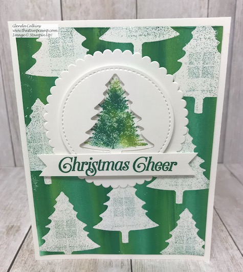 Embossed Resist Baby Wipe Technique using the Perfectly Plaid Bundle from Stampin' Up! Details on my blog here: https://wp.me/p59VWq-arm #stampinup #thestampcamp #techniques #christmas
