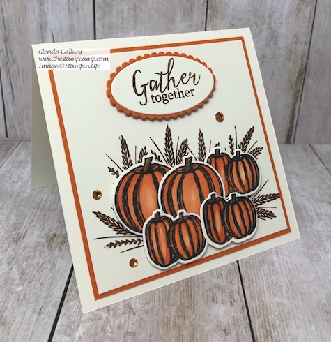 This is the Gather Together Bundle from Stampin' Up! This is a great stamp set for your fall cards or scrapbook pages. Details on my blog here: https://wp.me/p59VWq-avo #stampinup #gathertogether #fall #thestampcamp