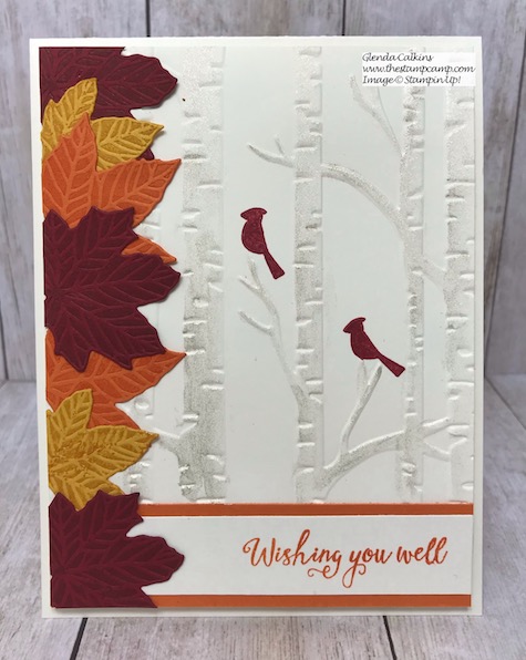 I paired the Gather Together Bundle with the October Paper Pumpkin stamp set Winter Woods. Details on my blog here: https://wp.me/p59VWq-avg #stampinup #paperpumpkin #fall #gathertogether #thestampcamp