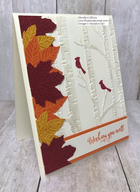 I paired the Gather Together Bundle with the October Paper Pumpkin stamp set Winter Woods. Details on my blog here: https://wp.me/p59VWq-avg #stampinup #paperpumpkin #fall #gathertogether #thestampcamp