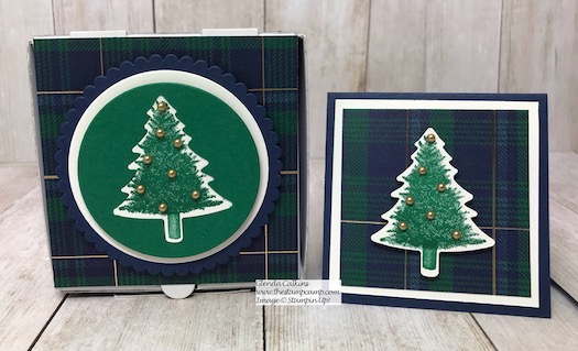 Perfectly Plaid Bundle creates the perfect Gift Box wrapped up in the Beautiful Wrapped in Plaid Designer Series Paper. Details here: https://wp.me/p59VWq-asS #stampinup #thestampcamp #wrappedinplaid #perfectlyplaid #christmas