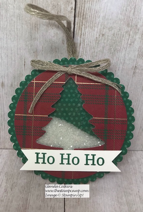 The Perfectly Plaid Bundle creates the Perfectly Plaid Christmas Ornaments. The Perfect Teacher gift, Neighbor or friend. Details on my blog here: https://wp.me/p59VWq-aus #stampinup #perfectlyplaid #thestampcamp #ornament