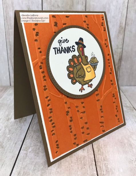 Birds of a Feather Tom Turkey for your upcoming Thanksgiving festivities. Details on my blog here: https://wp.me/p59VWq-awo #stampinup #birdsofafeather #thestampcamp #thanksgiving