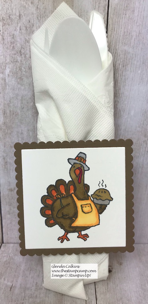 Thanksgiving will be here soon; are you ready? This is some cute tableware you can create using the Birds of a Feather stamp set from Stampin' Up! Details on my blog here: https://wp.me/p59VWq-axK #stampinup #thanksgivng #thestampcamp