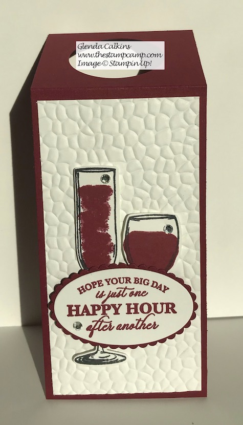 Sip Sip Hooray It's Almost Turkey Day! Just a little something to bring to my hostess; super quick and easy to create. See my blog for details: https://wp.me/p59VWq-aA5 . #stampinup #thestampcamp #winetag