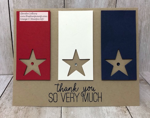This card is a Thank You to all our Service Men and Women! Details on my blog here: https://wp.me/p59VWq-axo #stampinup #thestampcamp #veteran #military