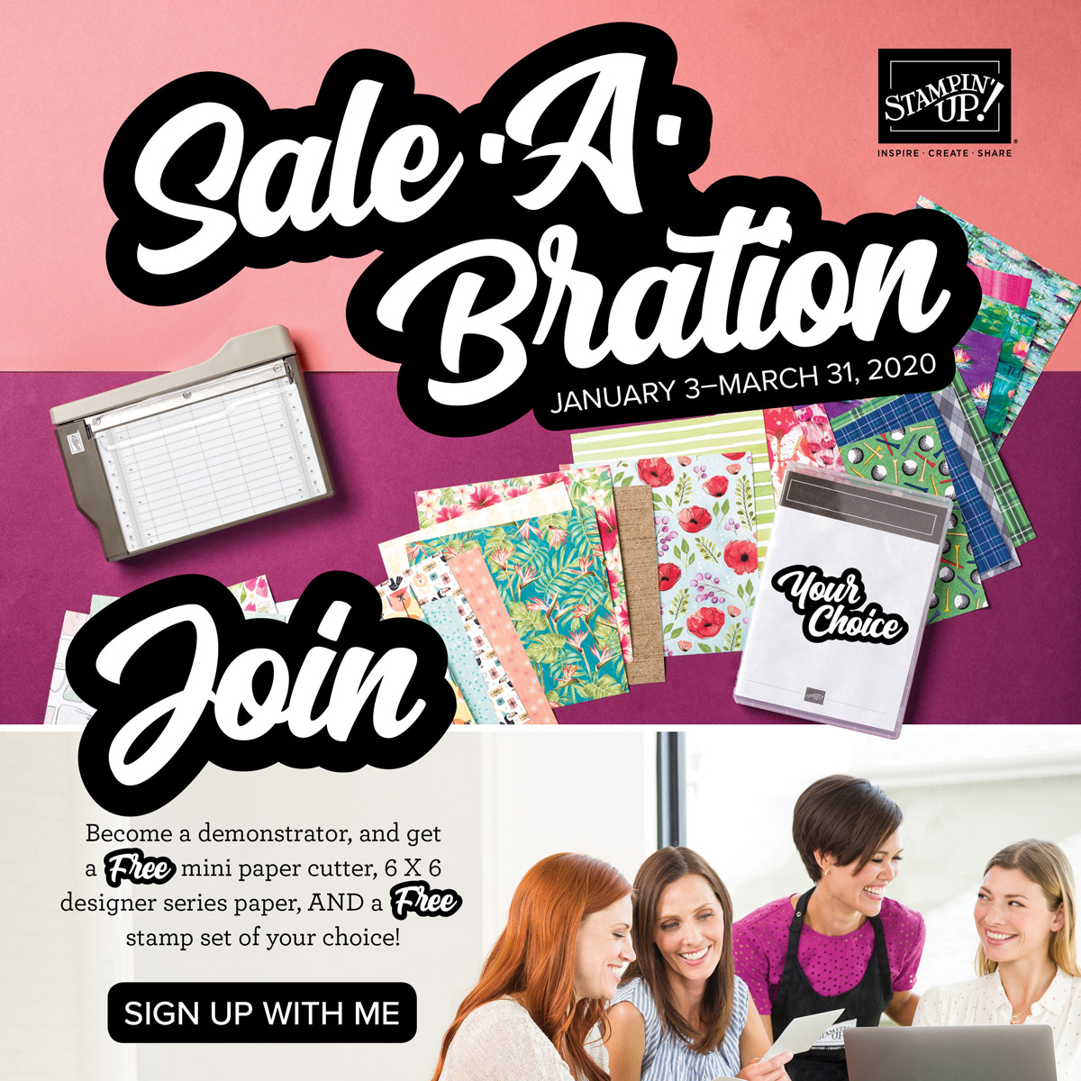 join my Stampin' Up! team during Sale-a-bration and get even more great products in your Starter Kit! Details on my blog here: https://wp.me/p59VWq-aF6