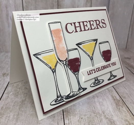 Cheers to That! Let's Celebrate You! This is a birthday card for my son-in-law who has a birthday on January 1st. Details on my blog here: https://wp.me/p59VWq-aFp #stampinup #cheers #thestampcamp #sipsiphooray
