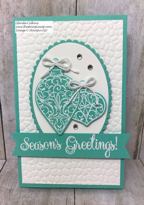 This is the Christmas Gleaming Bundle turned into a gorgeous Sticky Note Holder for anyones desk with coordinating Christmas card. Details can be found on my blog here: https://wp.me/p59VWq-aB2 #stampinup #thestampcamp #stickynote #christmas