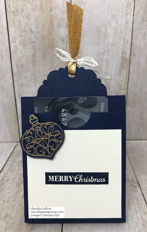 The Scallop Tag Topper punch isn't just for tags; check out this beautiful treat holder and gift card holder all in one. Details on my blog: https://wp.me/p59VWq-aAI #stampinup #thestampcamp #tagpunch #giftcardholder