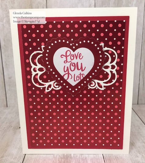From My Heart Specialty Designer Series Paper One Sheet Wonder technique. Details on my blog here: https://wp.me/p59VWq-aIs #stampinup #heartfeltbundle #thestampcamp #hearts