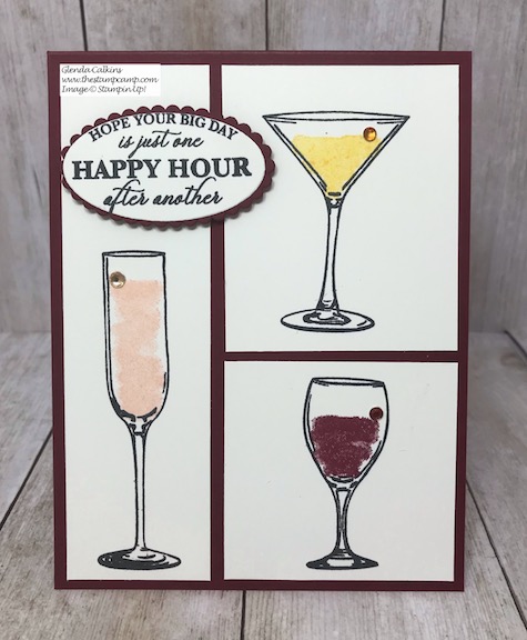 Cheers to the Bride and Groom! The Sip Sip Hooray stamp set is perfect for so many different occasions. Details on my blog here: https://wp.me/p59VWq-aFK #stampinup #brideandgroom #thestampcamp