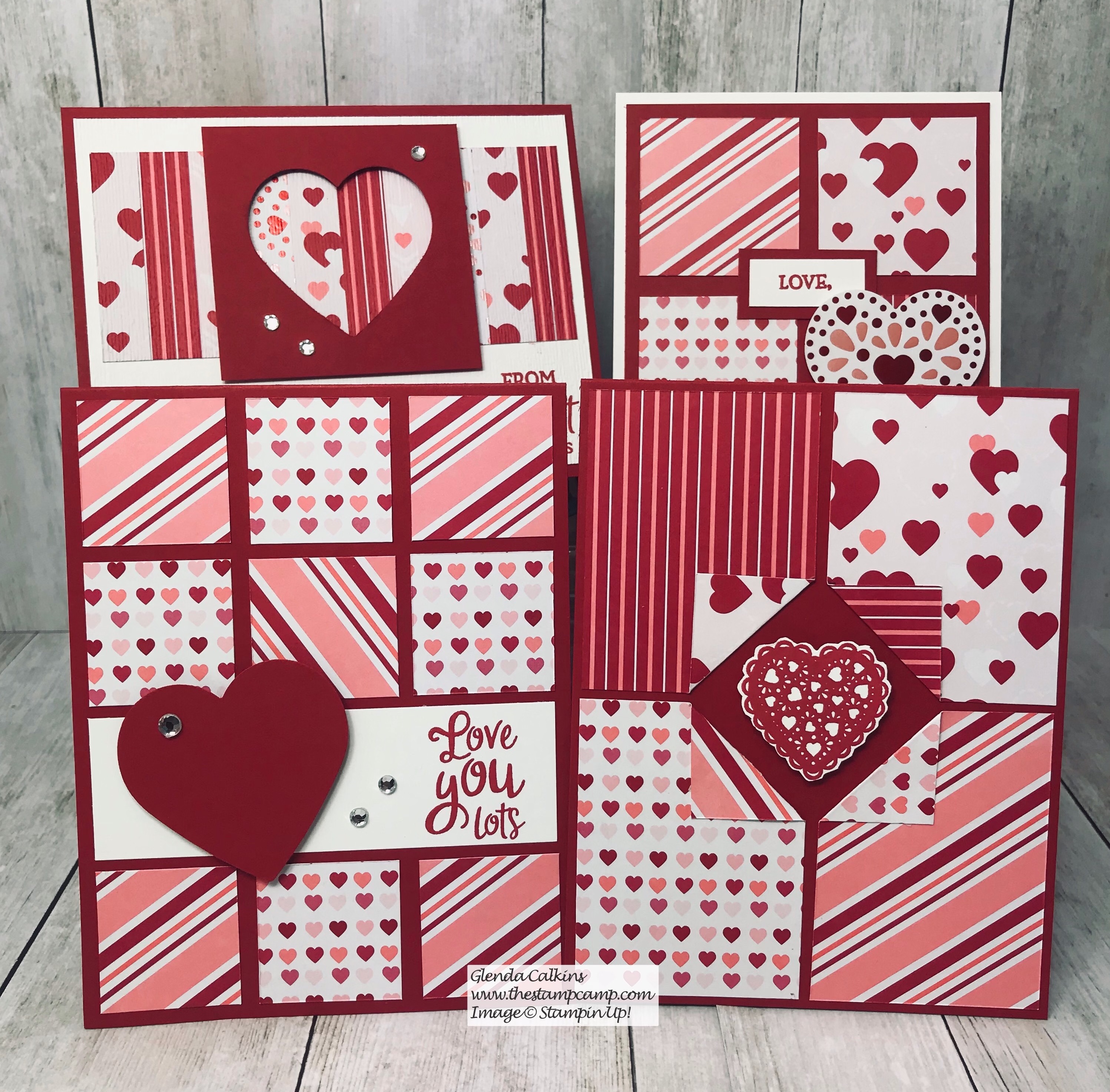My Heartfelt Bundle Class Option #1 gives you the stamp set; Specialty Designer Series Paper, PDF file, Cut card stock to create 4 cards with envelopes. Details on my blog here: https://wp.me/p59VWq-aFR #stampinup #Valentines #thestampcamp #sketches