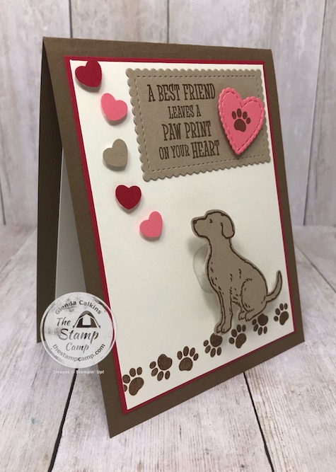 Happy Tails for Valentine's Day Card you ask? Yes, and the little dog wobbles on the front as well. I made this for my granddaughter's for Valentine's Day. Details on my blog here: https://wp.me/p59VWq-aMC #stampinup #valentine #dog #thestampcamp