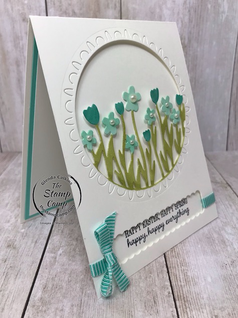 This is the Sending Flowers Dies which coordinates with the Sending you Thoughts free sale-a-bration stamp set. Details can be found on my blog here: https://wp.me/p59VWq-aLN . #stampinup #saleabration #dies #thestampcamp