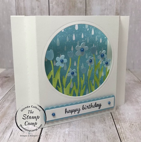 Sending Flowers dies create the perfect Diorama card; plus the Pleased as Punch Designer Paper Works great with this card. Details are on my blog here: https://wp.me/p59VWq-aMj #stampinup #sendingflowers #thestampcamp #dioramacard